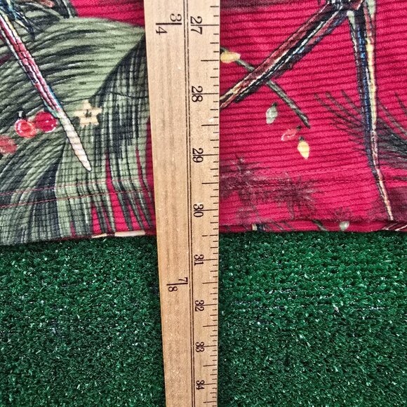Clearwater Polo Shirt Mens XL Red‎  Golf Parrot Christmas Palm Tree Beach AOP - Picture 4 of 6
